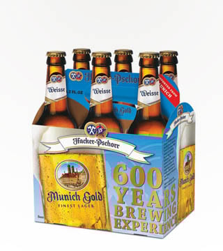 Hacker-pschorr Munich Gold Premium American Lager 6 Bottles