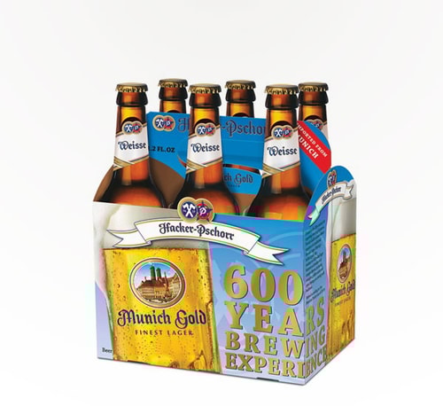 Hacker-pschorr Munich Gold Premium American Lager 6 Bottles 12oz