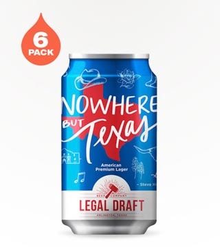Legal Draft Beer Nowhere But Texas Lager 6 Cans (12oz)