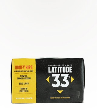 Latitude 33 Brewing Honey Hips Strong Blonde Ale 6 Cans 12 oz