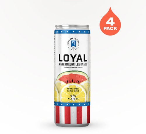 Loyal Nine Cocktails Watermelon Lemonade Vodka Seltzer 4 Cans (12oz)