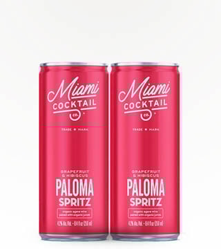 Miami Cocktail Grapefruit and Hibiscus Paloma Spritz 4 Pack (16oz)