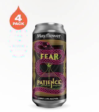 Mayflower Brewing Fear And Patience New England Double IPA 4 Cans 16 oz