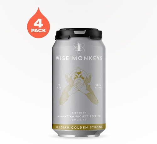 Manhattan Project Beer Wise Monkeys Belgian Golden Strong Ale 4 Cans (12oz)