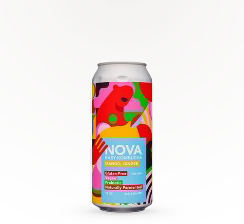 Nova Easy Kombucha Mango, Ginger 16oz (Can)