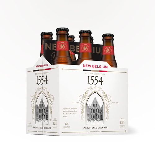 New Belgium Brewing Belgian Collection 1554 Enlightened Dark Ale 6 Bottles (12oz)
