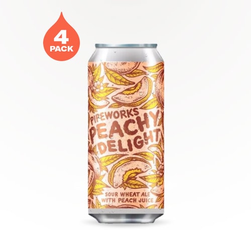 Pipeworks Brewing Peachy Delight Sour Wheat Ale 4 Pack (16oz)