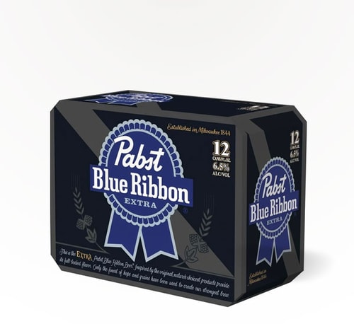 Pabst Blue Ribbon Extra Lager 12 Cans (12oz)