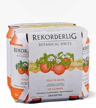 Rekorderlig Peach Basil Hard Cider 4 Cans 12 oz