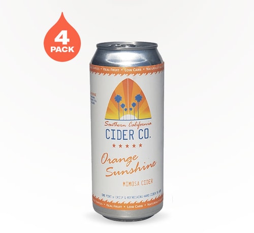 Southern California Cider Orange Sunshine Mimosa Cider 4 Pack (16oz)