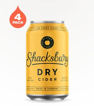Shacksbury Cider Dry Cider 4 Pack 12 oz