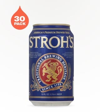 Stroh Brewery Stroh's Beer 30 Cans 12 oz