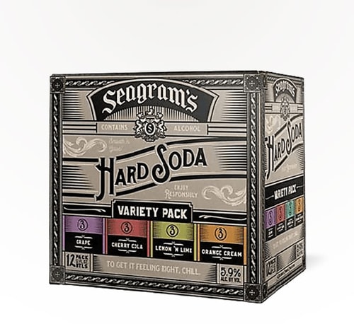 Seagram's Hard Soda Variety Pack 12 Bottles 12oz