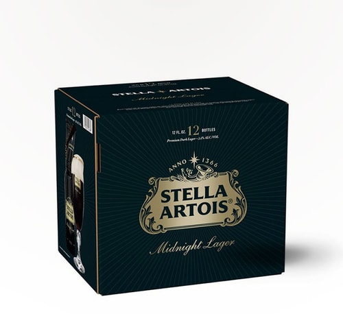 Stella Artois Midnight Lager 12 Bottles (12oz)