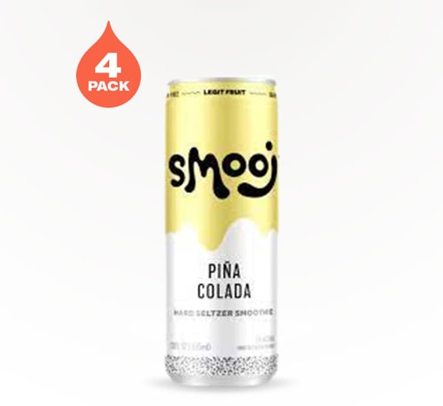 Smooj Piña Colada Smoothie Seltzer 4 Cans (12oz)