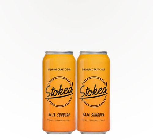 Stoked Craft Cider Baja Sunburn Mango + Habanero + Agave 4 Pack 16oz