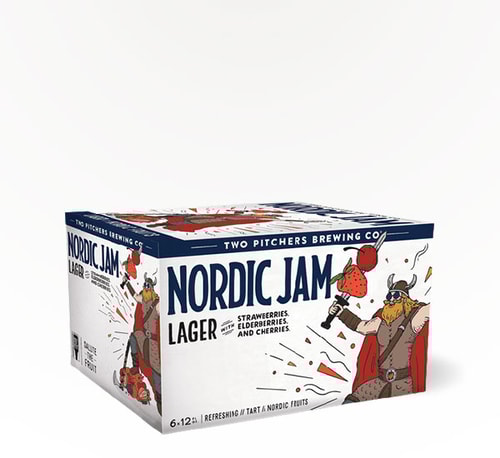 Two Pitchers Brewing Nordic Jam Lager with Nordic Fruits 6 Cans (12oz)