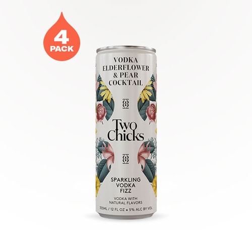 Two Chicks Sparkling Vodka Fizz 4 Cans (12oz)