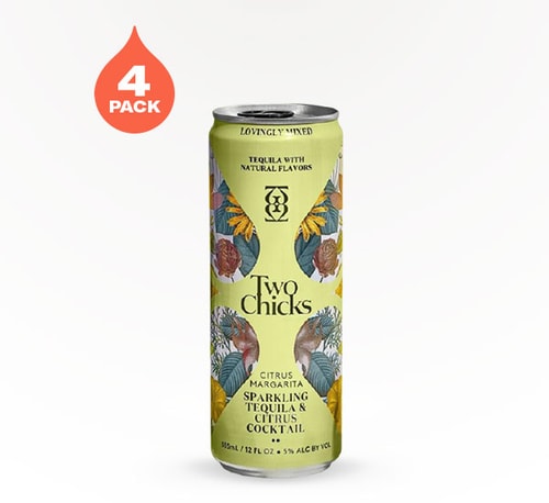 Two Chicks Sparkling Citrus Margarita 4 Cans (12oz)