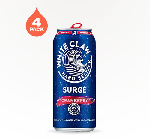 White Claw Hard Seltzer Surge Cranberry 4 Pack (16oz)