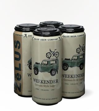Zelus Beer Weekender German Lager 4 Cans 16 oz