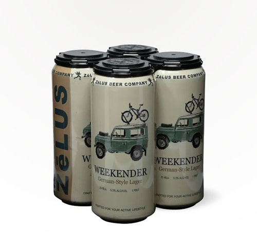 Zelus Beer Weekender German Lager 4 Pack 16oz