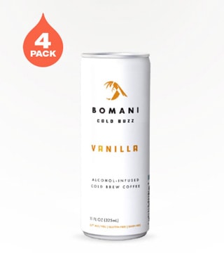 Bomani Cold Buzz Vanilla Alcohol Infused Cold Brew Coffee 4 Cans 11 oz