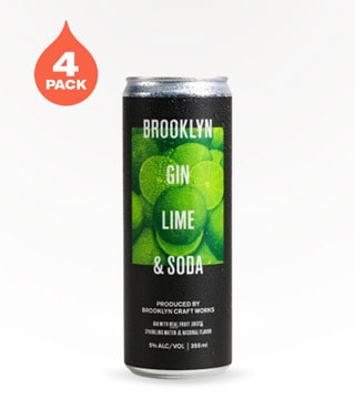 Brooklyn Gin Lime and Soda 4 Cans 12 oz
