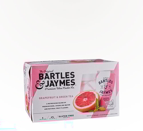 Bartles and Jaymes Grapefruit and Green Tea Wine Cooler 6 Cans (12oz)