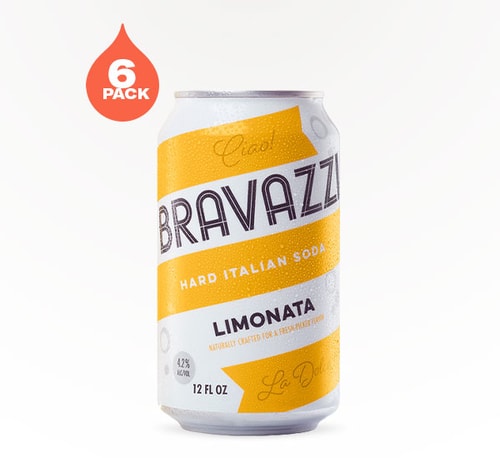 Bravazzi Limonata Italian Hard Soda 6 Cans (12oz)