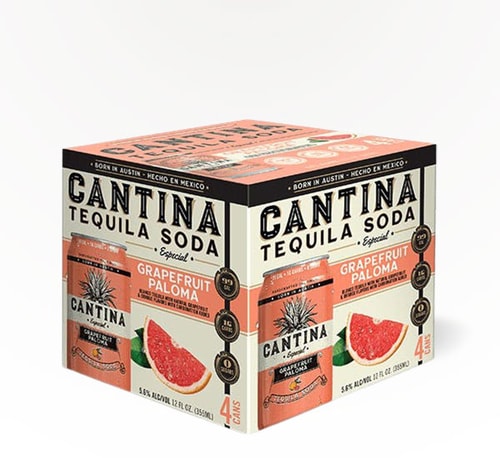 Cantina Tequila Soda Grapefruit Paloma 4 Cans (12oz)