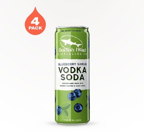 Dogfish Head Distilling Blueberry Shrub Vodka Soda 4 Cans (12oz)