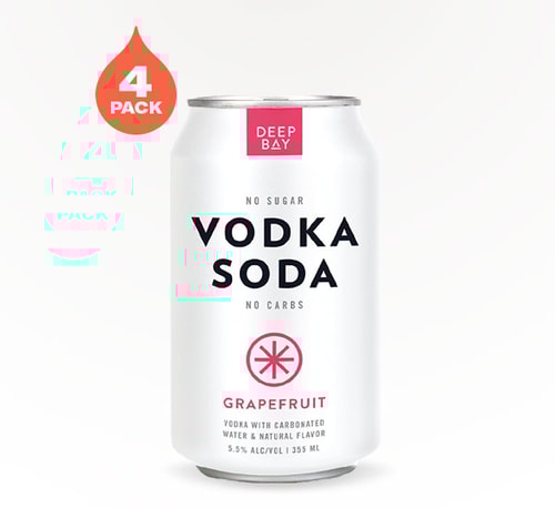 Deep Bay Grapefruit Vodka Soda 4 Cans (12oz)