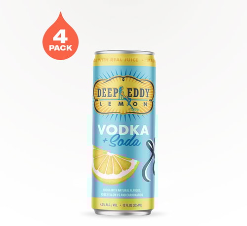Deep Eddy Lemon Vodka and Soda 4 Cans (12oz)