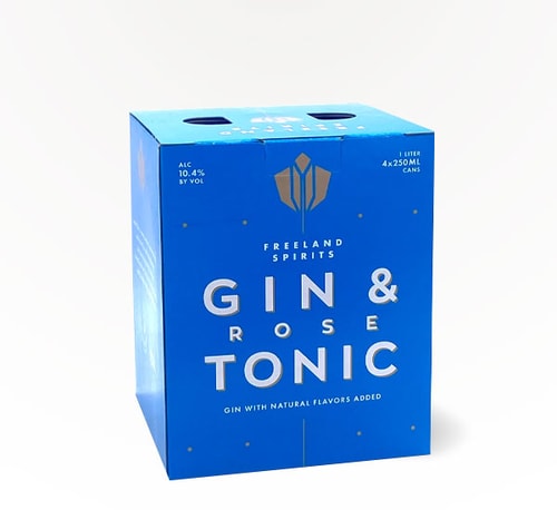 Freeland Spirits Gin and Rose Tonic 4 Cans 250ml