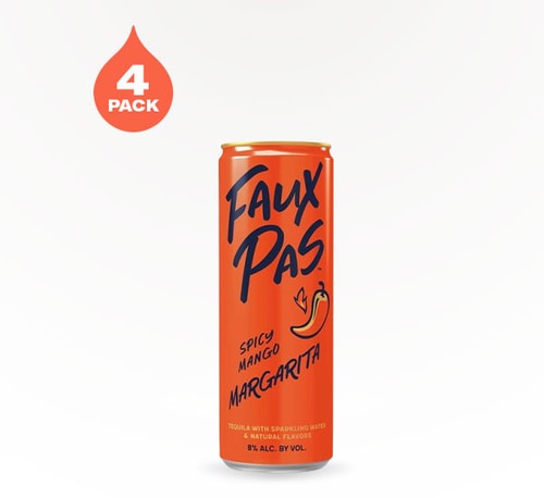 Faux Pas Spicy Mango Margarita 4 Cans 250ml