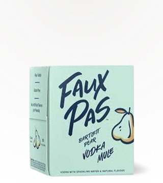 Faux Pas Bartlett Pear Vodka Mule 4 Cans (250ml)