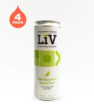 LiV Vodka Cocktails Last Summer Lime Fizz 4 Cans 12 oz