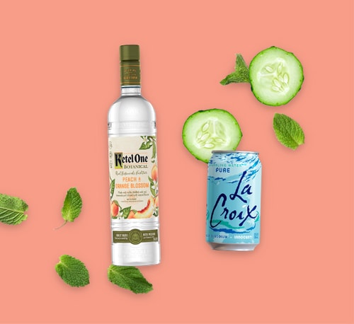 The Boozy Bouquet  Makes 1