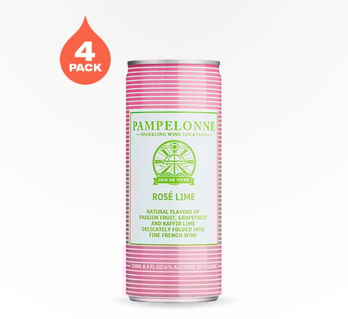Pampelonne Sparkling Wine Cocktails Rosé Lime 4 Cans 250ml