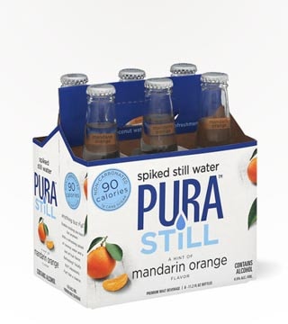Pura Still Mandarin Orange Spiked Water 6 Bottles 11.2 oz