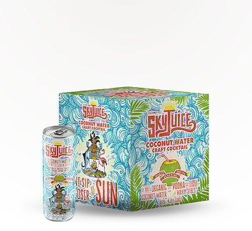 Sky Juice Coconut Water Cocktail 4pkc Vodka Prepared Cocktails 4 Bottles (200ml)