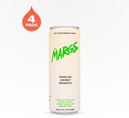 Sip Margs Sparkling Coconut Margarita 4 Cans (12oz)
