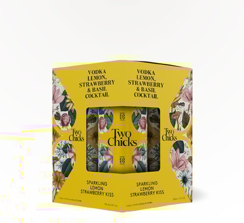 Two Chicks Cocktails Sparkling Lemon Strawberry Kiss 4 Cans (12oz)