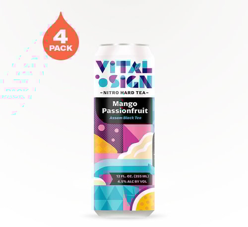 Vital Sign Mango Passionfruit Hard Tea 4 Cans (12oz)