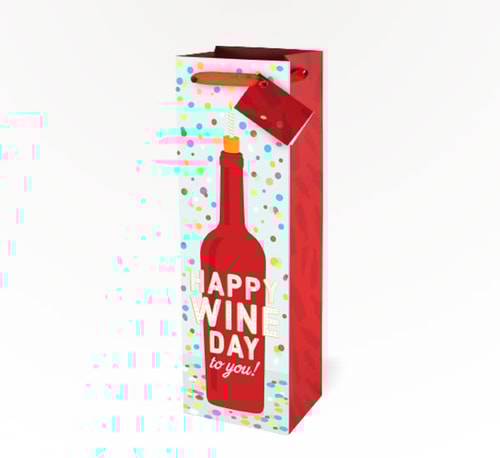 Cakewalk Happy Wine Day To You Wine Bag Single