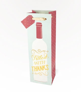 Cakewalk Marketplace Filled with Thanks Wine Bag Single