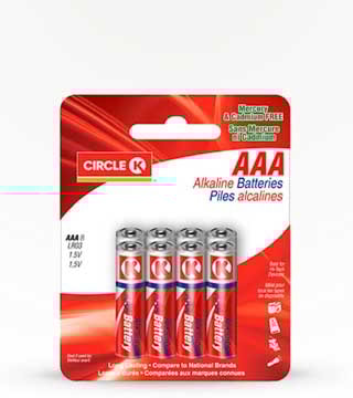 Circle K AAA Batteries 4 Pack