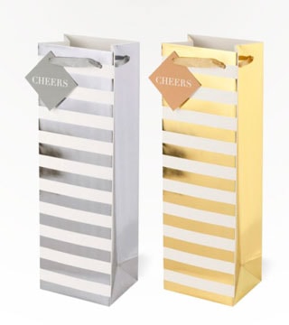 Cakewalk Assorted Ritzy Stripes Wine Bag Single