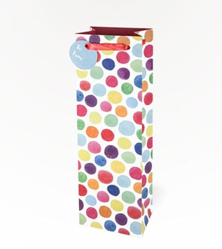 Cakewalk Watercolor Dot Wine Bag Single